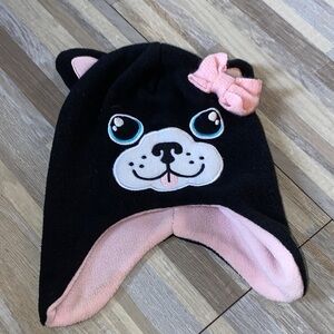 Adorable Black and Pink Puppy Hat for Kids